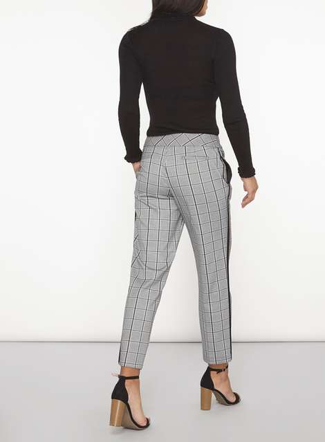 Prince Of Wales Straight Leg Trousers